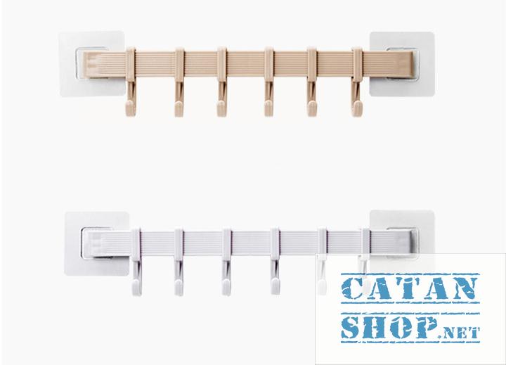 [HCM]Thanh treo đồ dán tườngtủ quần áo nhà bếp có 6 móc chịu lực tiết kiệm diện tích (giao màu ngẫu nhiên)GD263-MTSC-Thanh