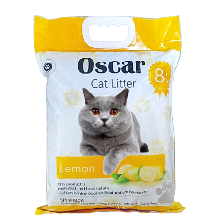 Cát vệ sinh cho mèo OSCAR, Cát vệ sinh cho mèo khử mùi, vón cục, thấm hút - Túi 8L 4kg