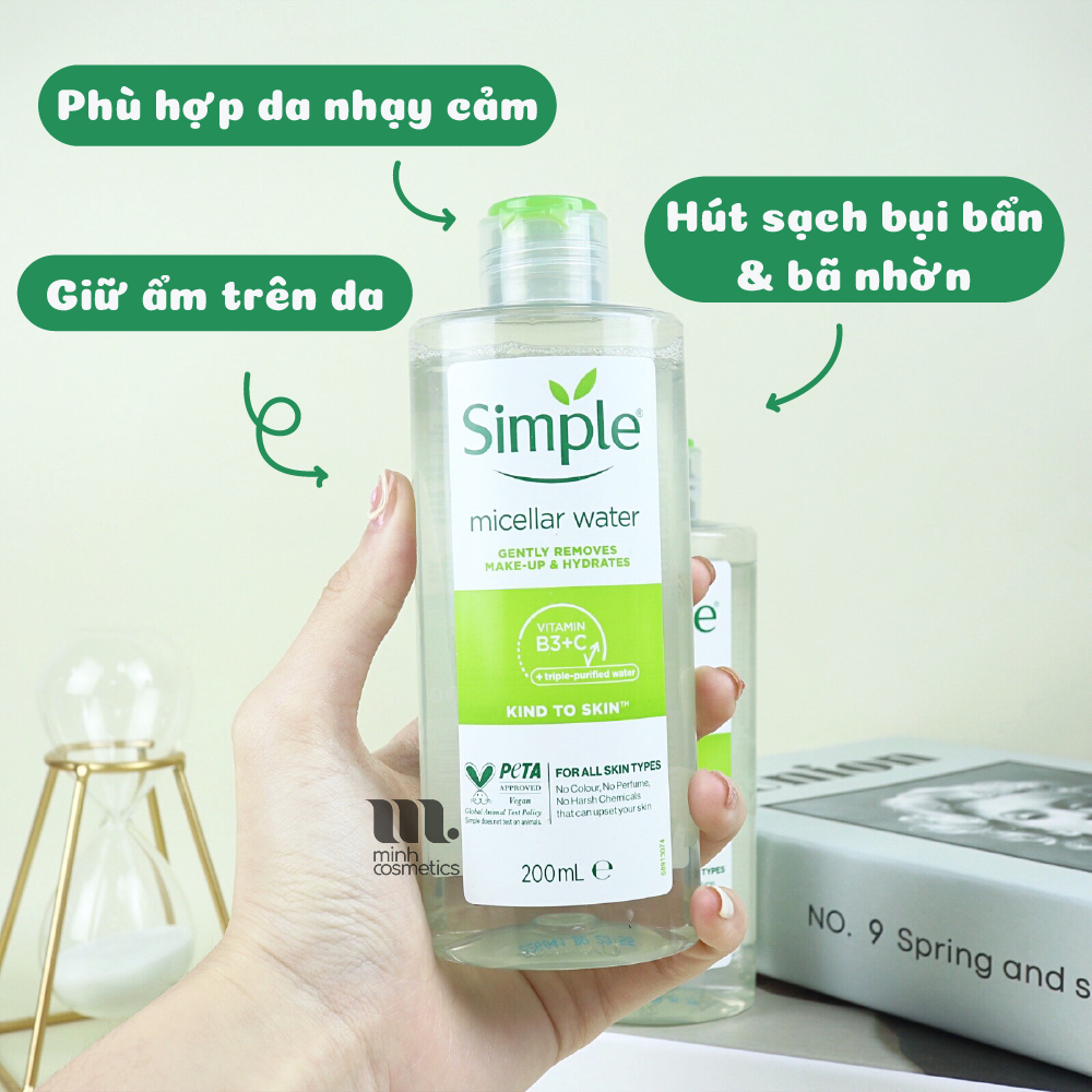 [Mẫu Mới] Nước Tẩy Trang Simple Micellar Cleansing Water 200ml