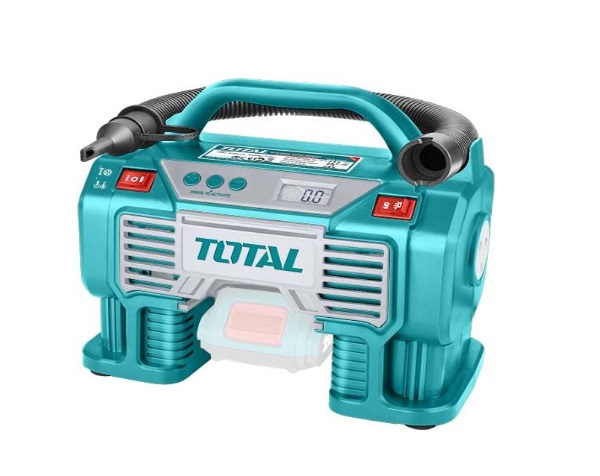 Máy bơm lốp ô tô dùng pin total tacli2002