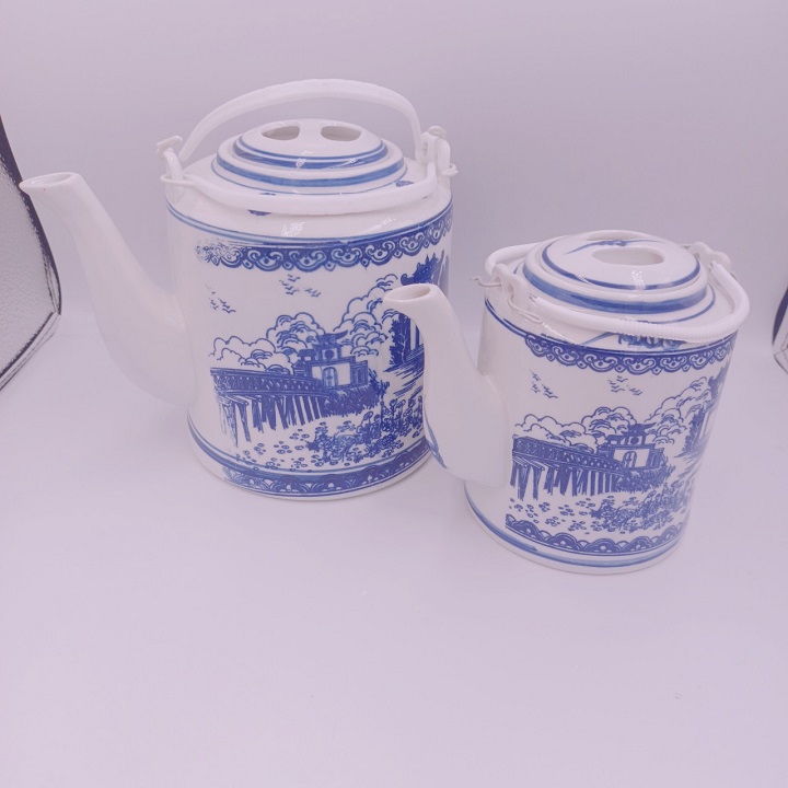 Ấm tích pha trà xanh Sứ cao cấp Bát Tràng
