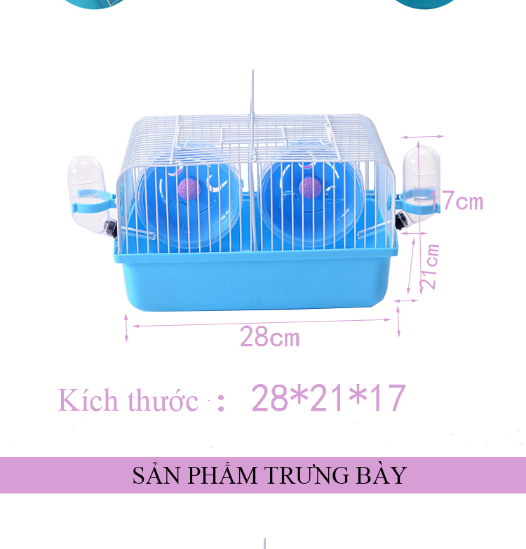 Lồng nuôi chuột hamster ngăn đôi rẻ đẹp🐹 [GIẢM GIÁ CỰC SỐC]🐹