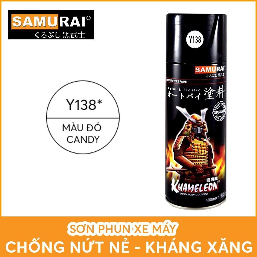 sơn samurai màu đỏ candy