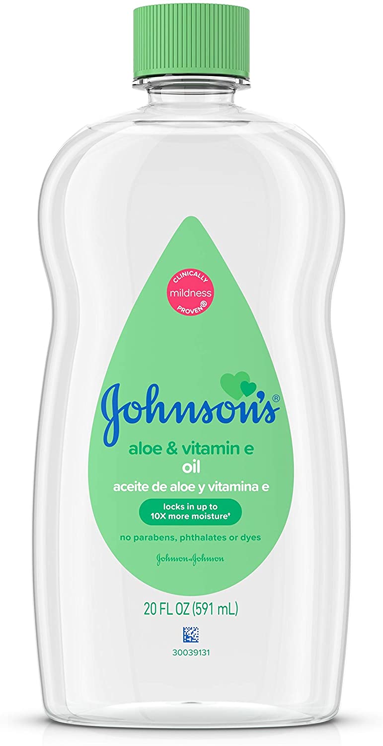 Dầu dưỡng ẩm cho trẻ chứa vitamin E và nha đam Johnson s Baby Oil Mineral