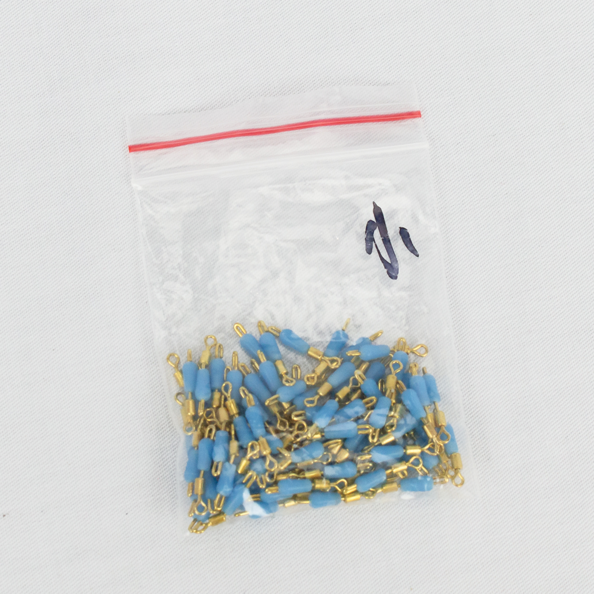 Khóa link ma ní cao su câu đài câu cá (màu xanh - bịch 15pcs)