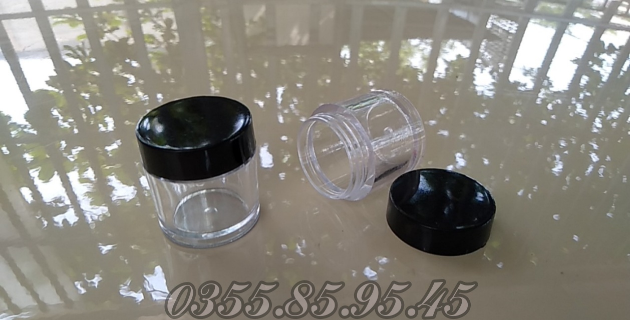10 cái hũ nhựa tròn CAO thân trong 10g - Hủ chiết mỹ phẩm du lịch