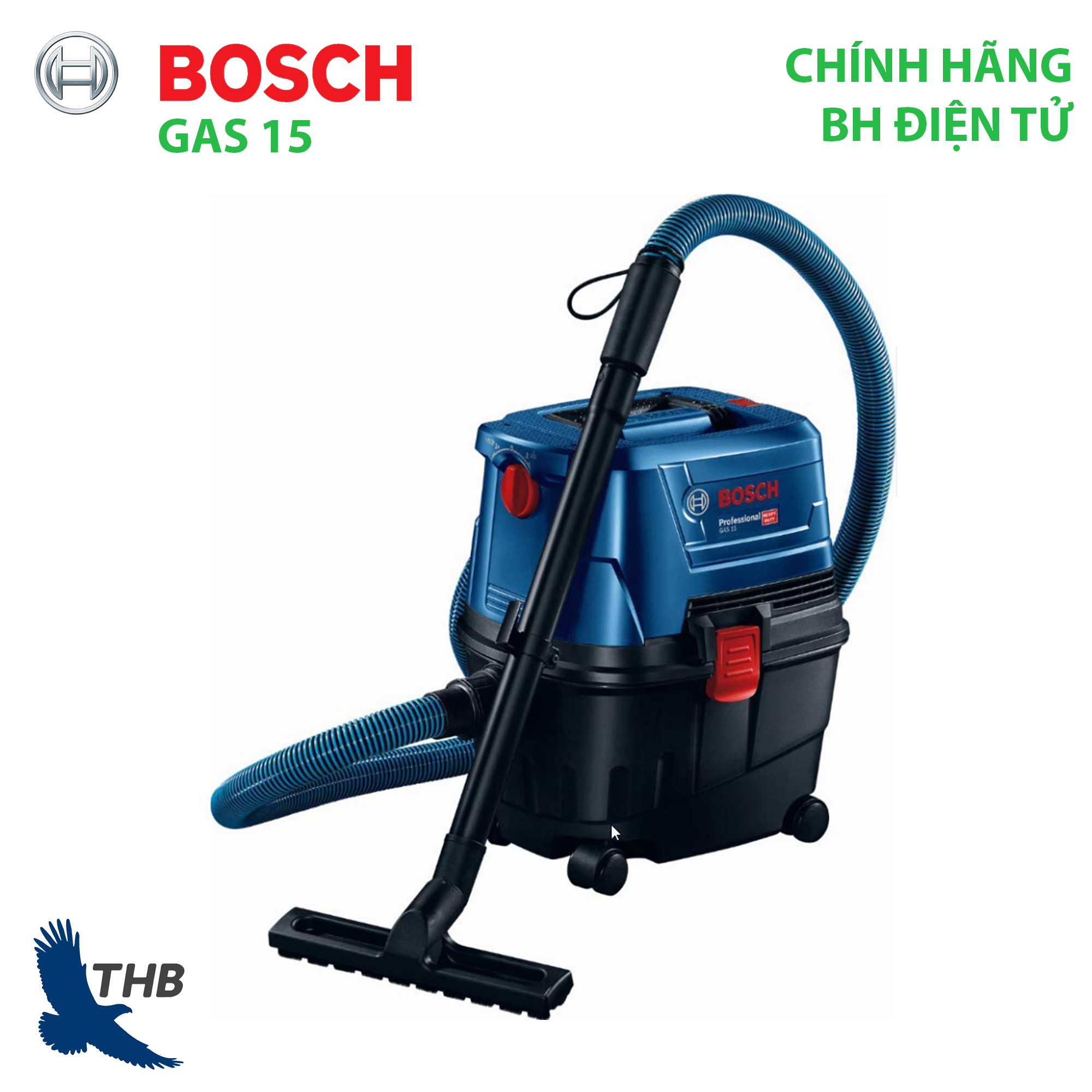 [Trả góp 0%] Máy hút bụi khô và ướt Bosch GAS 15