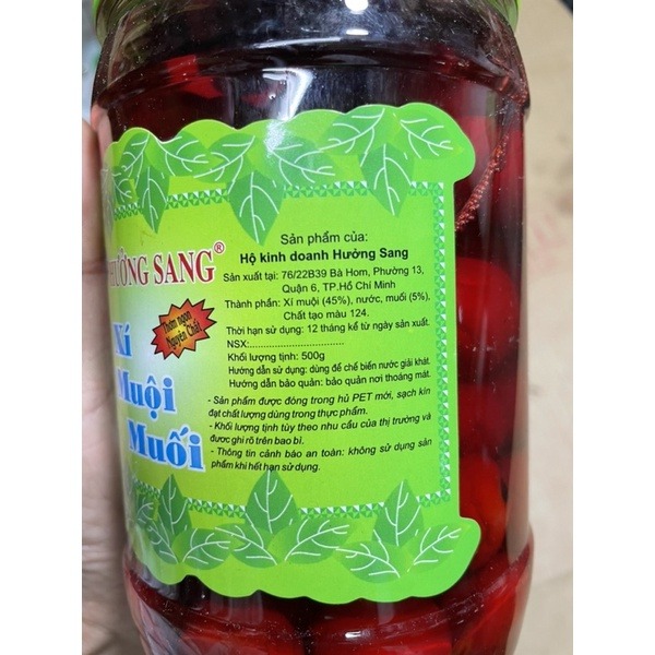 Xí muội đỏ Hưởng Sang hũ 500g