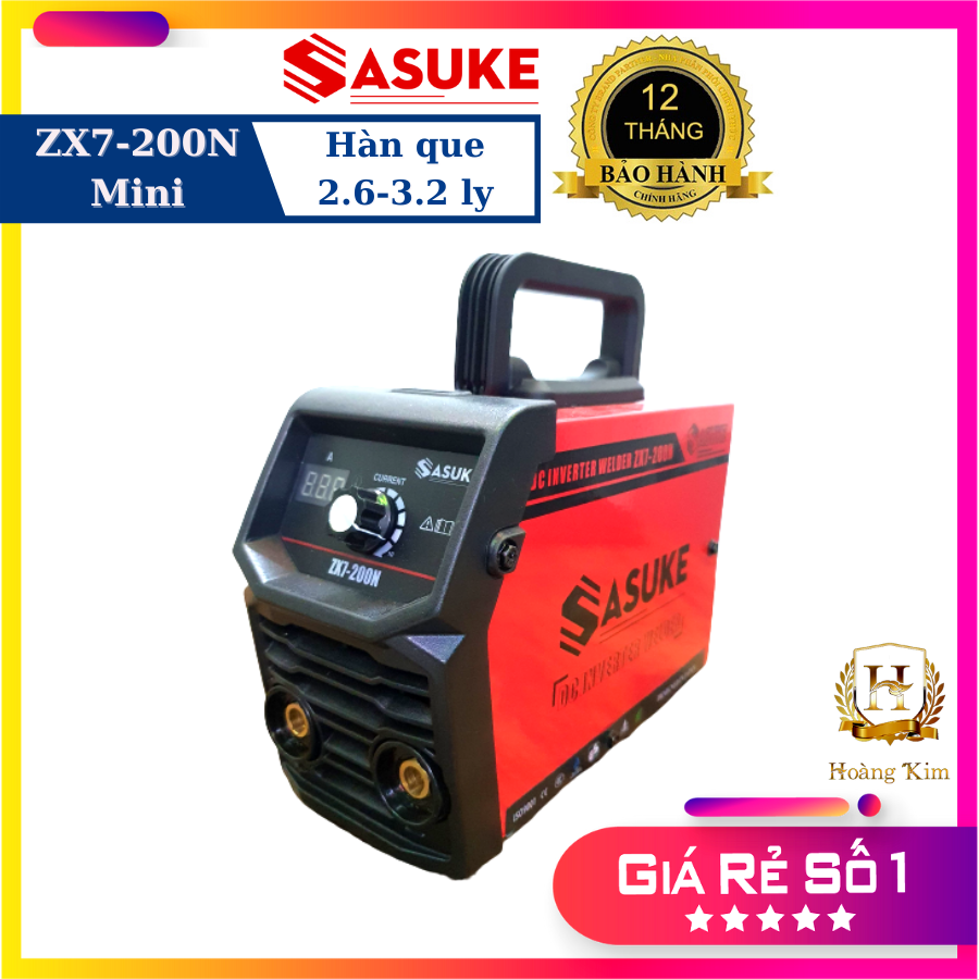 Máy hàn điện tử inverter mini sasuke - thợ và gia đình - zx7 200n - hàn được điện yếu