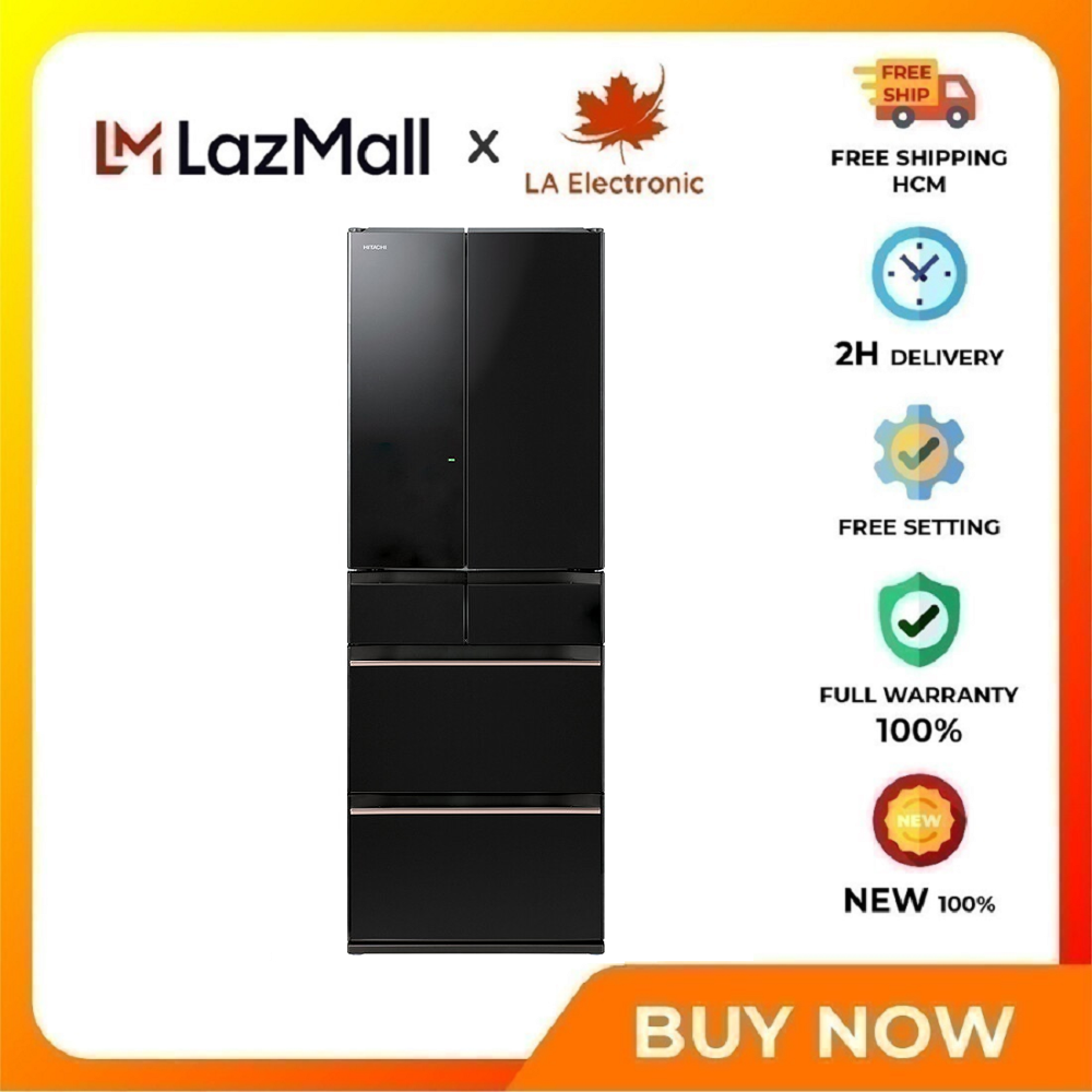-hw540rv - tủ lạnh hitachi inverter 520 lít r-hw540rv-xk - miễn phí vận chuyển hcm - bảng điều khiển cảm ứng hiện đại làm đá tự động nhanh chóng