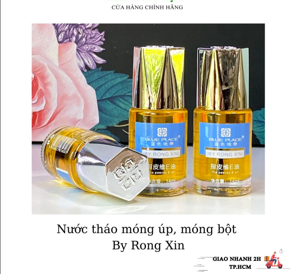 Tinh dầu tháo móng úp, tháo móng gel chai 14ml - nước tháo móng úp, móng bột, gel úp siêu nhanh rongxin.