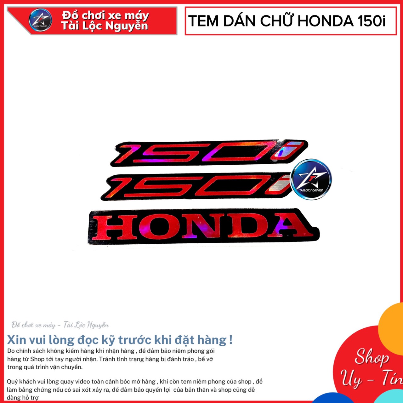 Set tem dán xe máy chữ honda 150i
