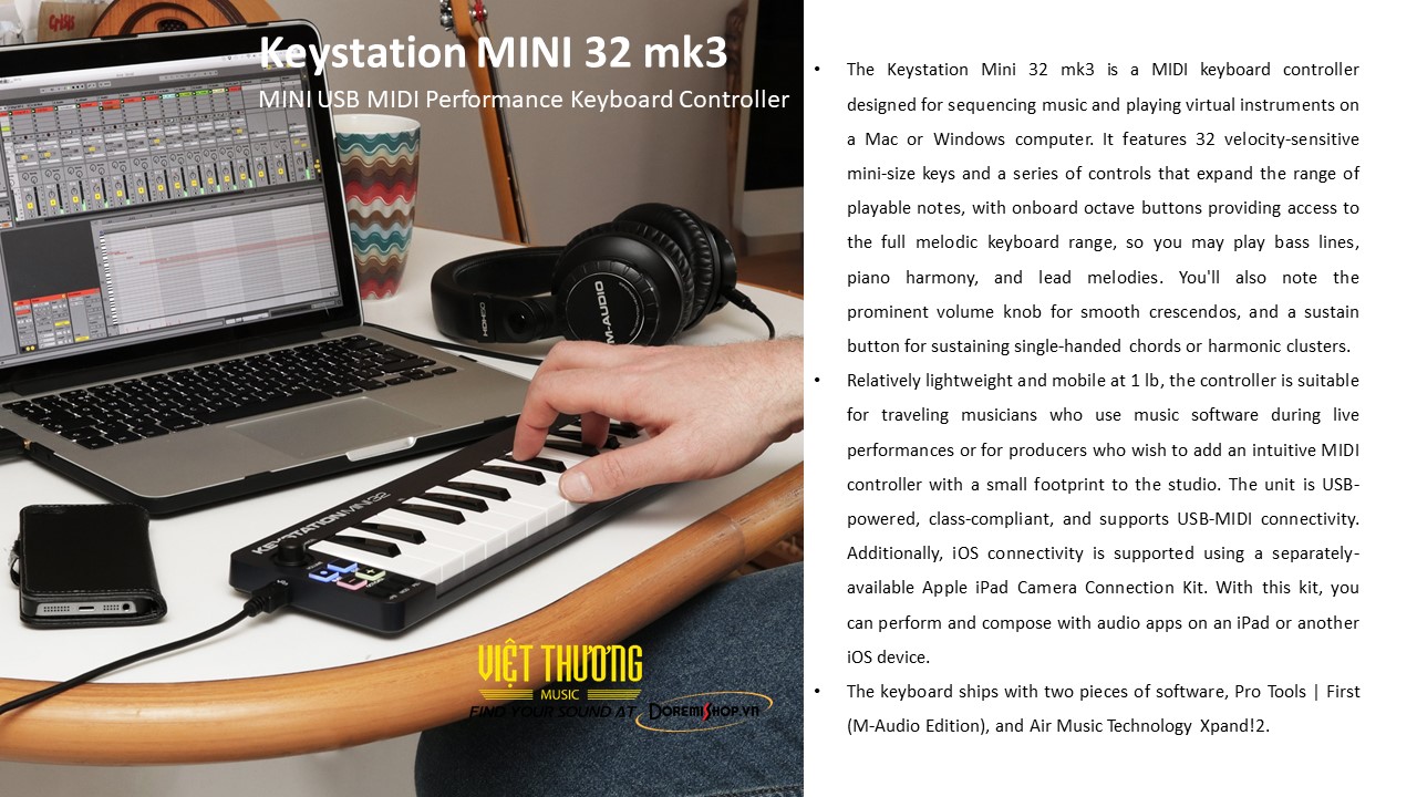 [HCM]Bàn phím midi controller M-Audio Keystation MINI 32 mk3
