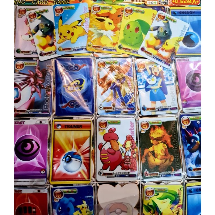 Set 120 thẻ bài Pokemon tráng nhựa dẻo thế hệ mới