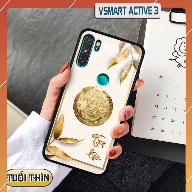 Ốp lưng kính 12 con giáp cho VSMART ACTIVE 3