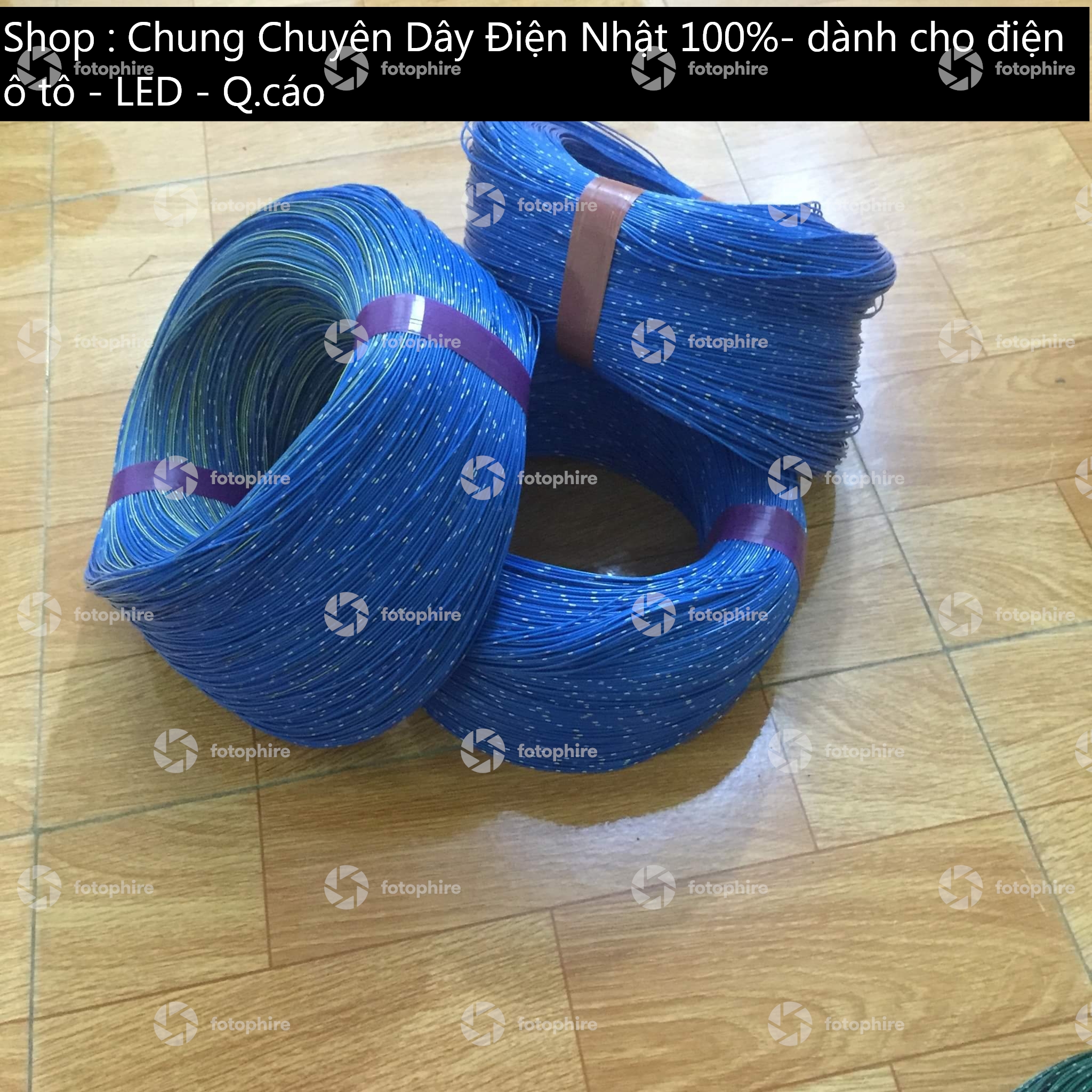 Dây điện nhật 0,3mm 100m xanh da trời