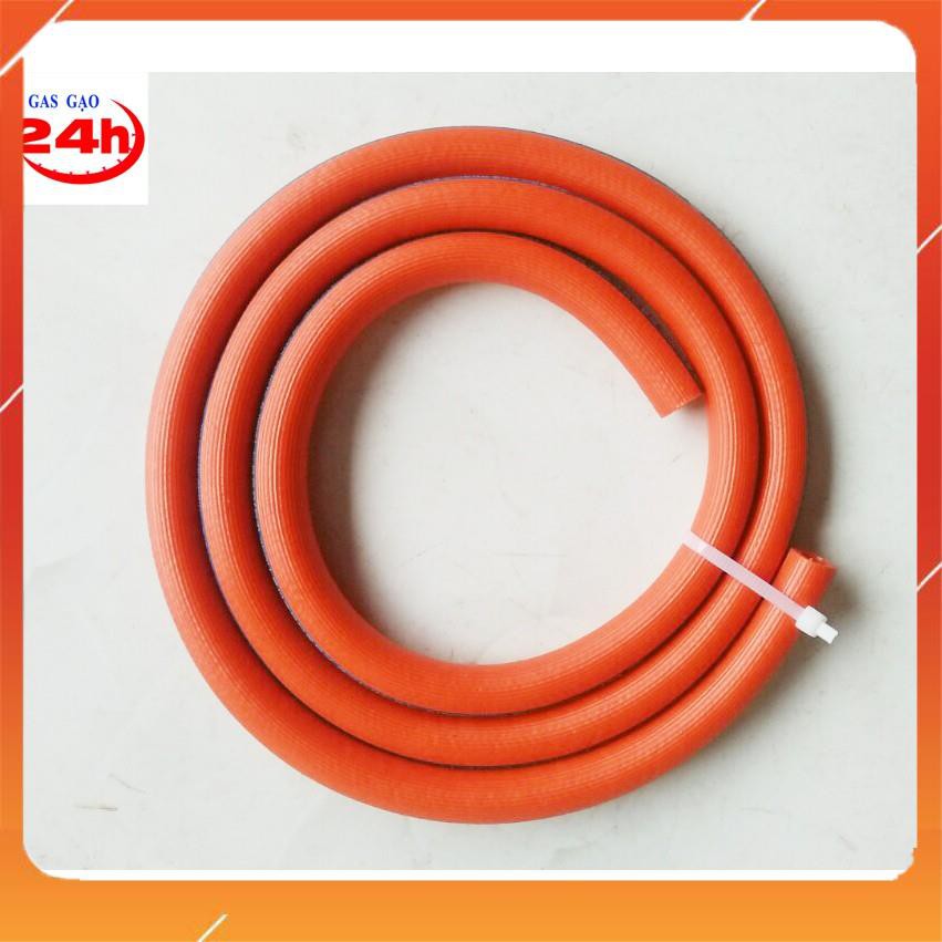 Dây dẫn gas XỊN lõi kẽm chống chuột cắn, dây gas bếp, ống dẫn gas, dây 3 lớp cao su + tặng 2 cổ dê- dây dài 1,5m