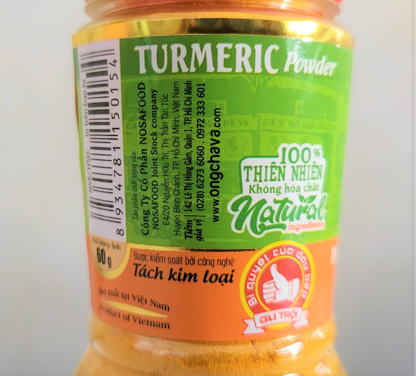 [Lọ 60g] BỘT NGHỆ Gold [VN] ÔNG CHÀ VÀ Turmeric Powder