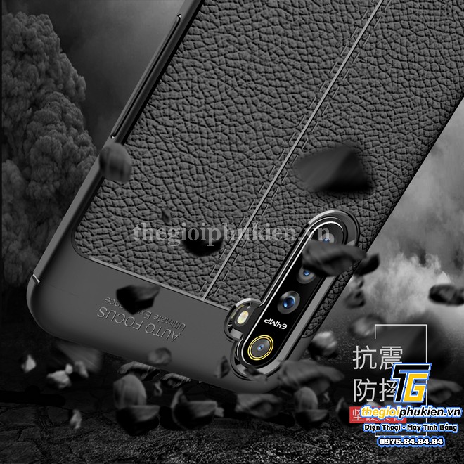 Ốp lưng OPPO Realme XT silicon giả da, chống sốc Auto Focus