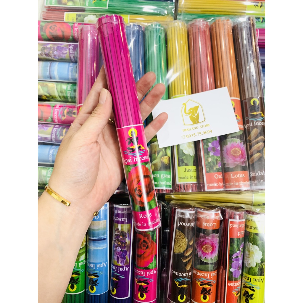[ĐỦ MÙI] Nhang Thơm Aroma Incense Thái Lan 20cm (Bó 50 cây/ mỗi bó 1 hương)