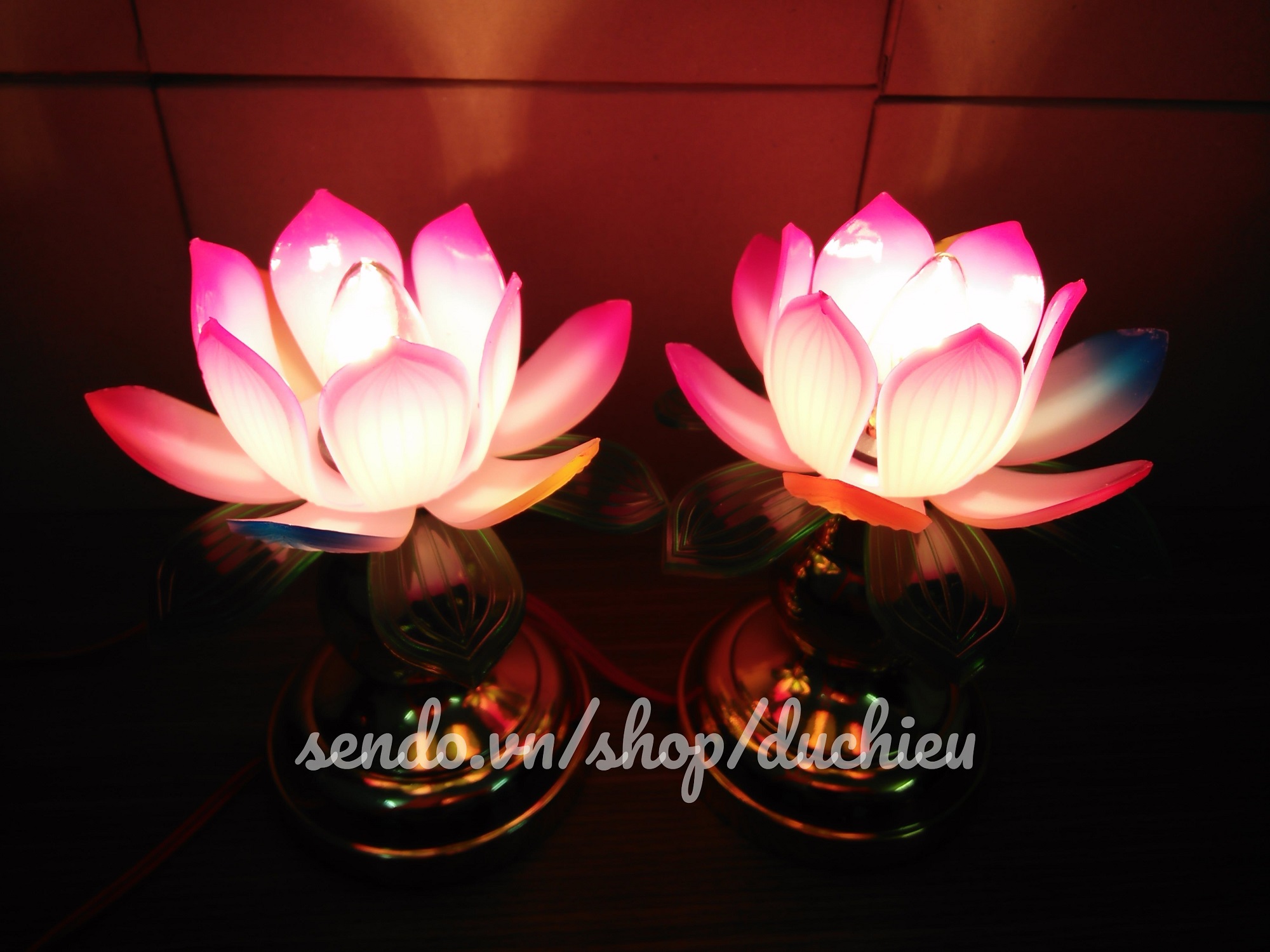 [ Thay bóng dễ dàng ] Đèn thờ cúng hoa sen
