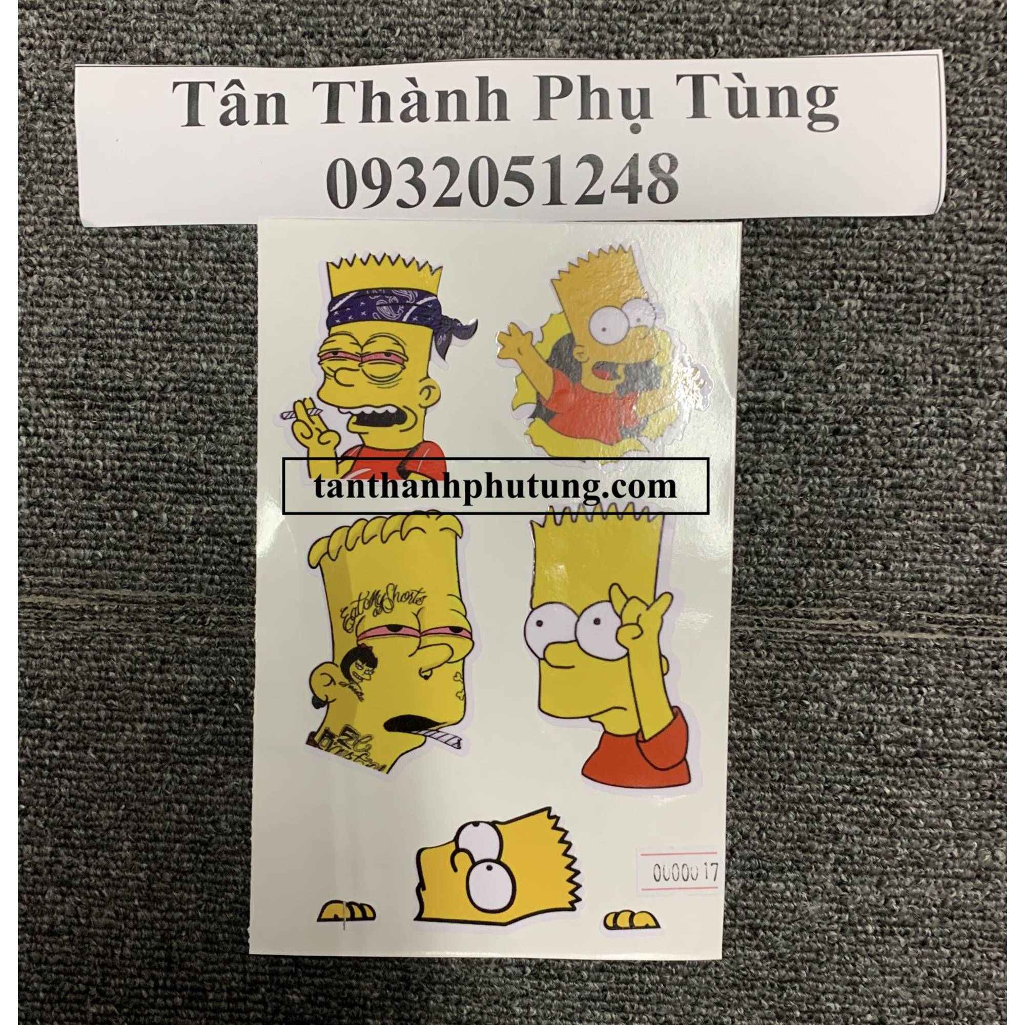 Tem sticker decal trang trí : simpson ms00017