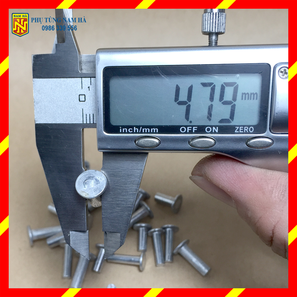 50gr Đinh nhôm tán đường kính thân phi 4 và phi 5