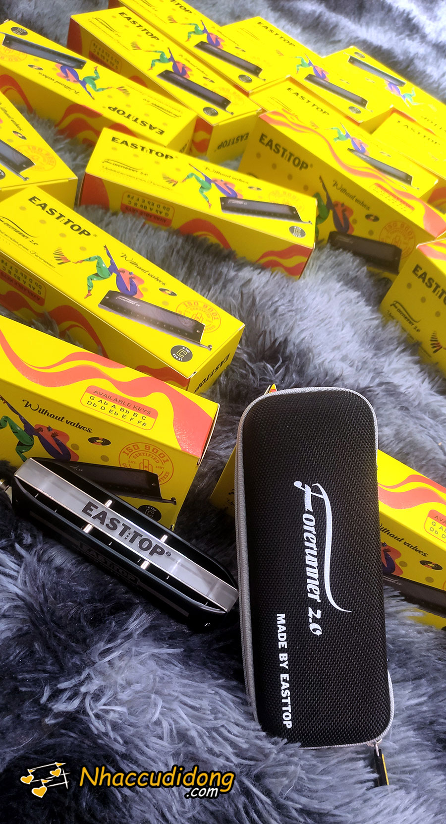 Easttop Forerunner 2.0 NEW Kèn Harmonica Chromatic Key C Không Windsaver