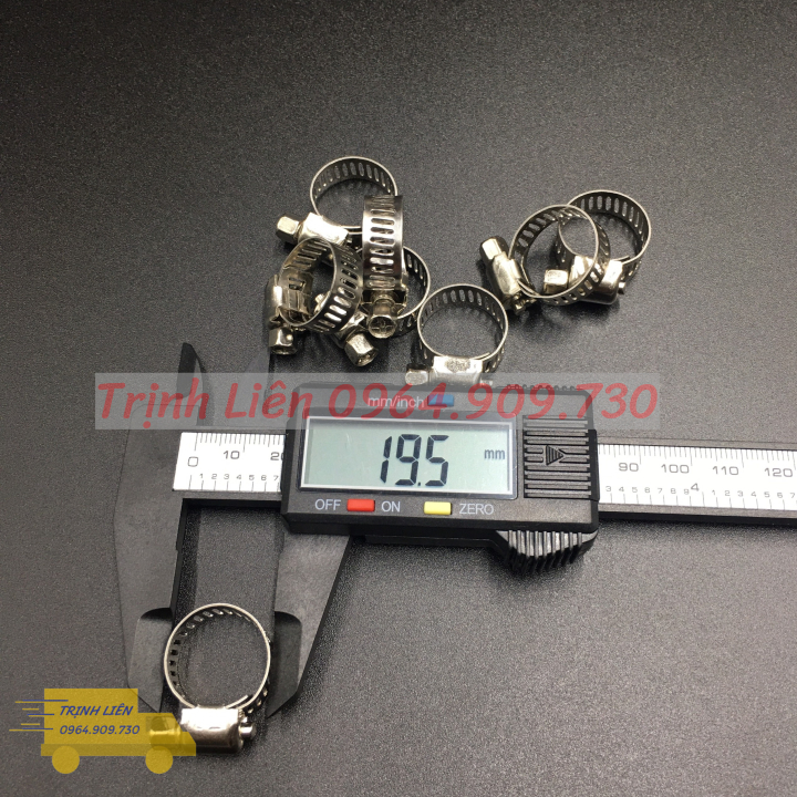 Túi đai siết quai nhê inox 100 cái  Đai xiết ống các loại inox siết cổ dê cỡ 10 x 16 mm