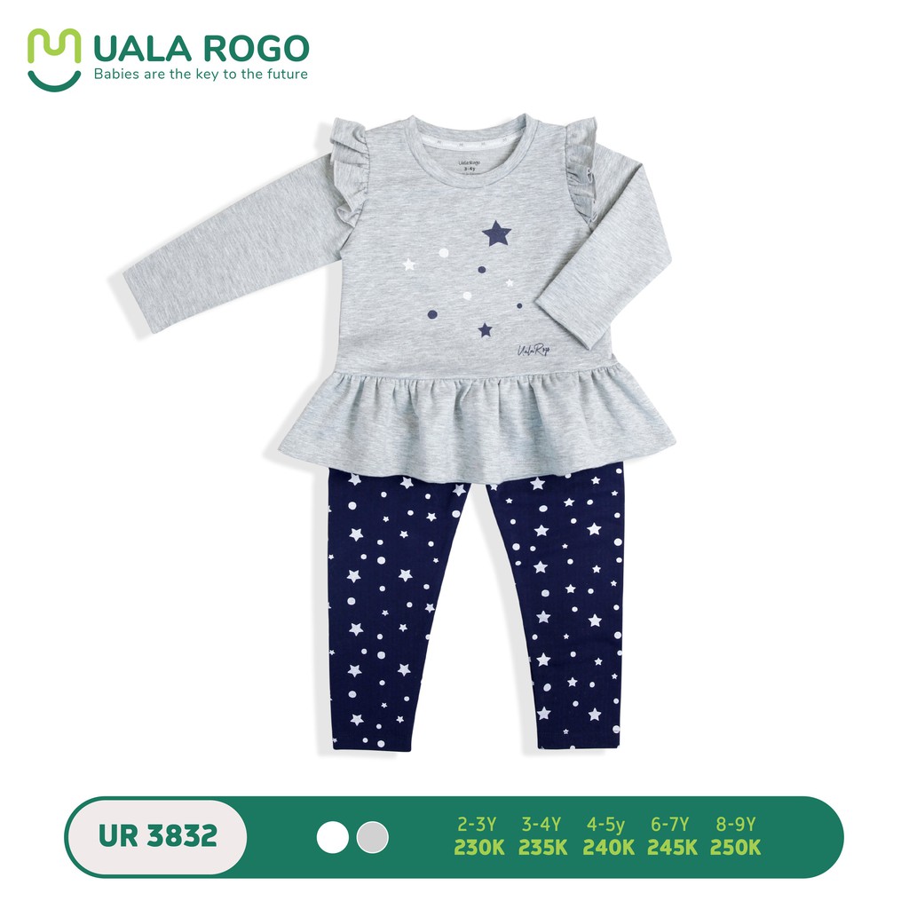 Bộ bé gái dài tay bèo Uala Rogo