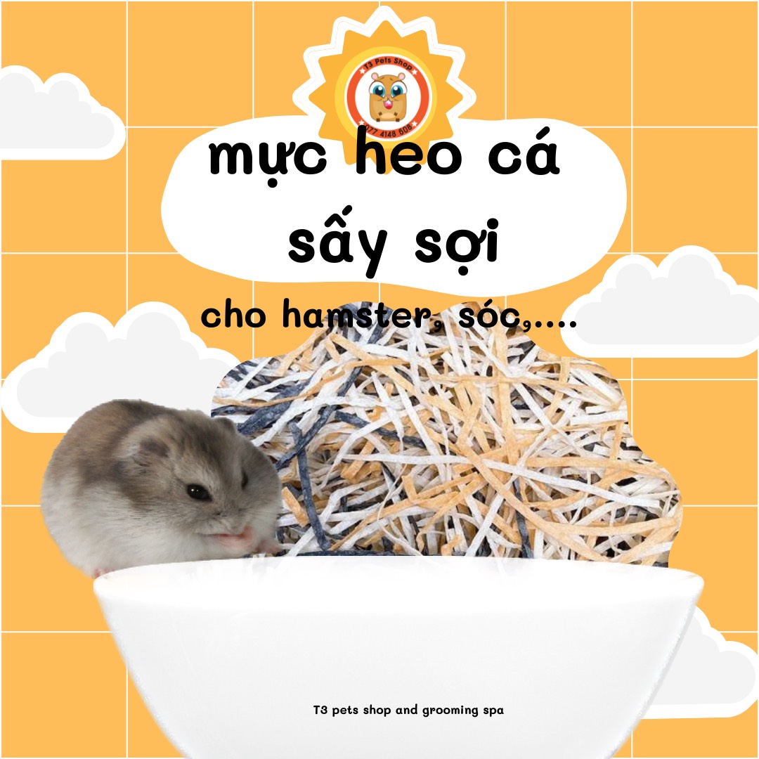 Mực sợi sấy - món ngon cho hamster / sóc