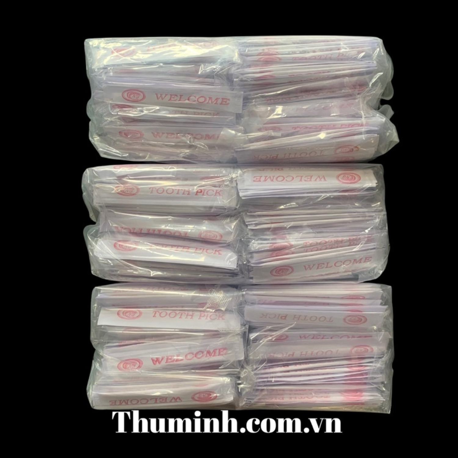 Tăm Tre Tiệt Trùng- Tăm Bọc Giấy (bịch 300 cái)