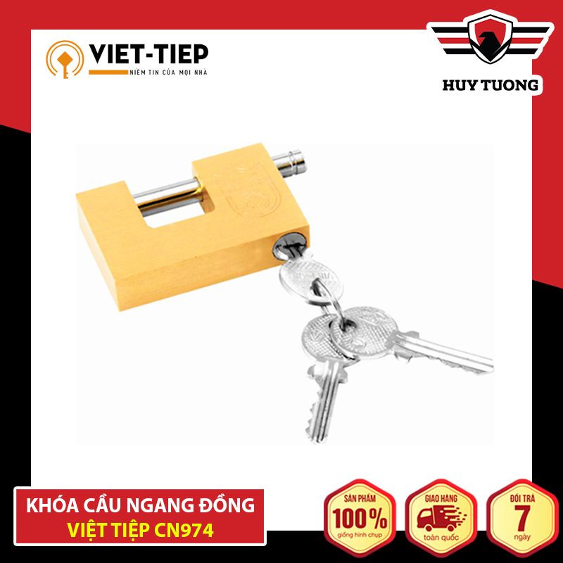 Ổ khoá việt tiệp cầu ngang 63 x 43 ống phi 8mm, chống cắt bằng kìm cộng lực - Huy tưởng