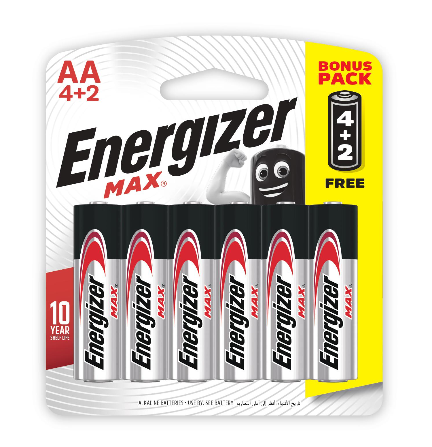 [Vỉ 4 Tặng 2] Viên Pin AA Energizer Max E91 BP4+2 - 100628297