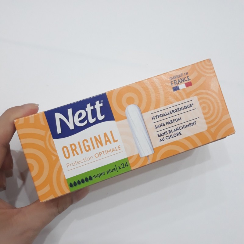 Tampon NETT - không cần đẩy - 6 giọt - ngày siêu nhiều - hàng nội địa Pháp