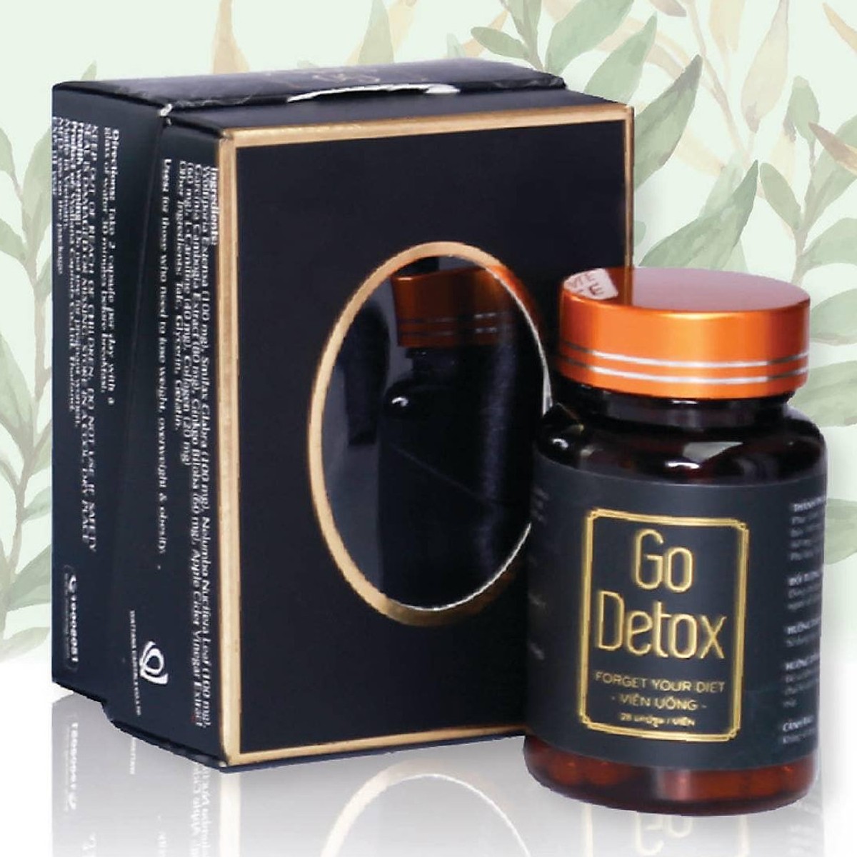 Combo Giảm Cân Go Detox Chính Hãng (Trà hoa & trà viên + Tặng kèm thước dây)