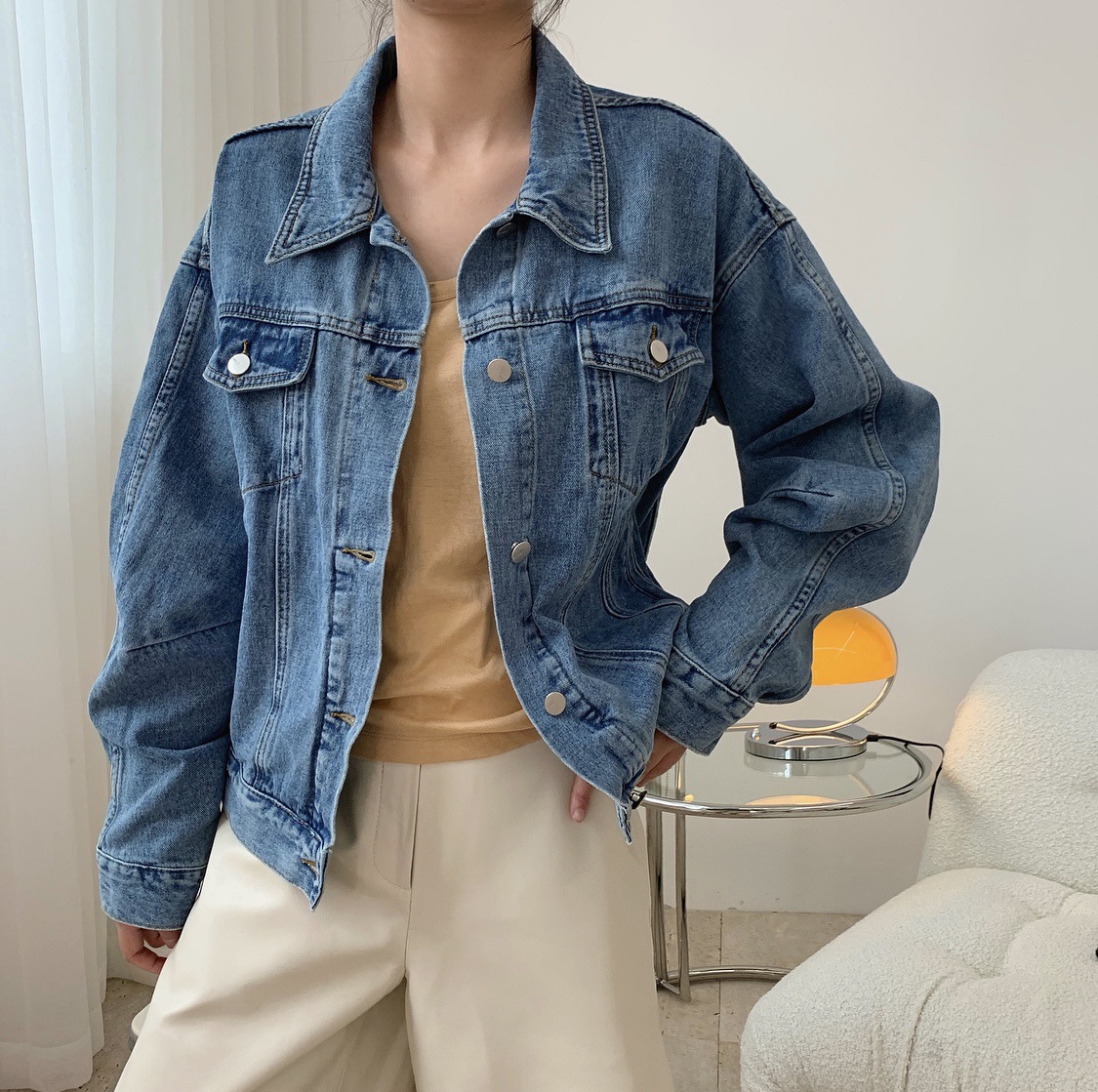 ÁO KHOÁC JEANS NỮ CO GIÃN XANH BẠC SIÊU ĐẸP SIÊU SANG SIÊU RẺ