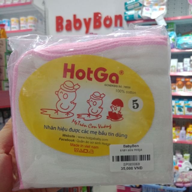 Set 10 Khăn Sữa Xô Gạc Nhật 5 Lớp Mềm, Thấm Hút Tốt Cho Bé Sơ Sinh - HOTGA
