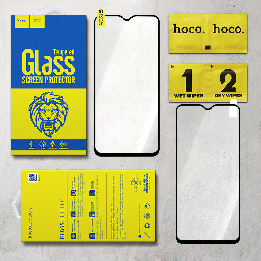 Miếng kính cường lực cho Xiaomi Redmi 8, Note 8 Pro, Note 7, Note 7 Pro, 8A, Note 7S, 7, Note 8T, 10X 5G, 9A, 9C, 9, Note 8 hiệu Hoco Full màn hình