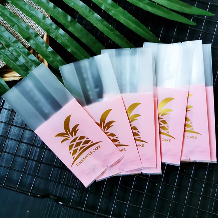 SET 50 TÚI ĐỰNG BÁNH DỨA HỒNG, ĐỎ