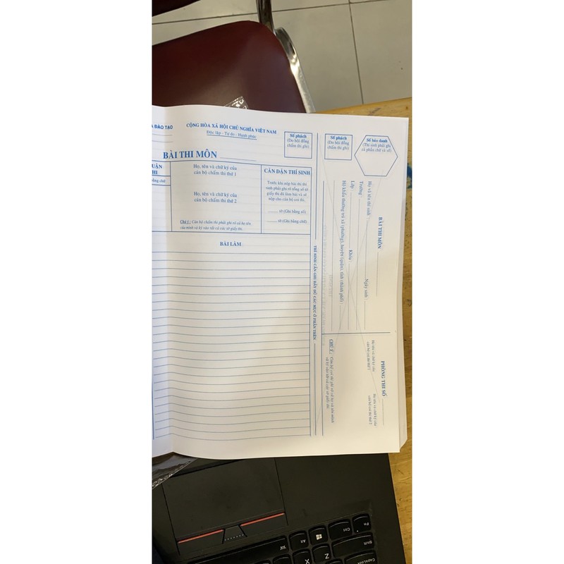 Giấy thi phách dọc , phách ngang ( 50 / 100 tờ).