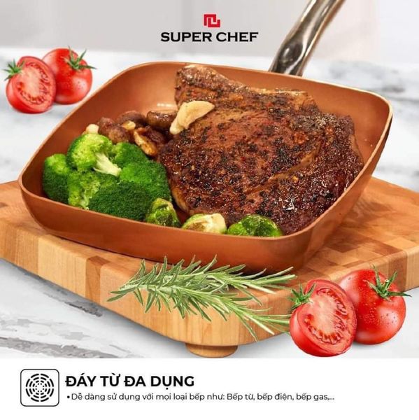 CHẢO VUÔNG SUPER CHEF size 24cm