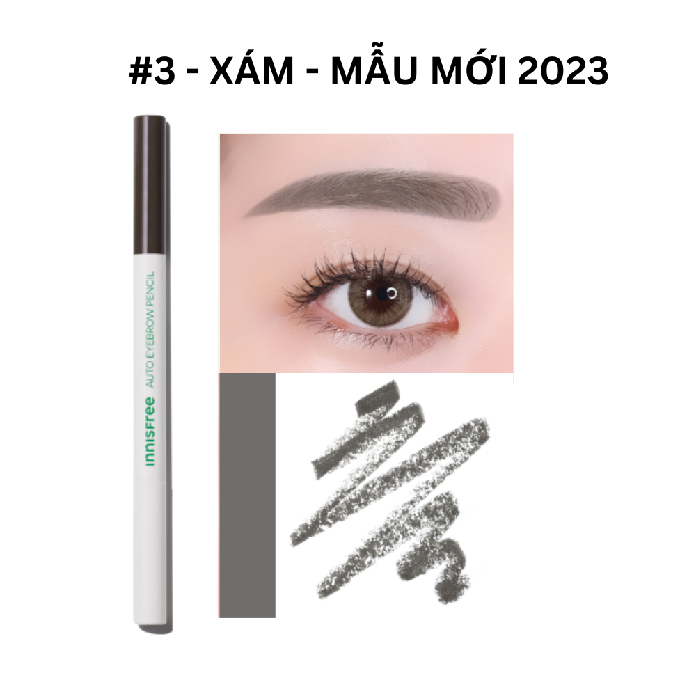 [MẪU 2022] Chì kẻ chân mày innisfree Auto Eyebrow Pencil