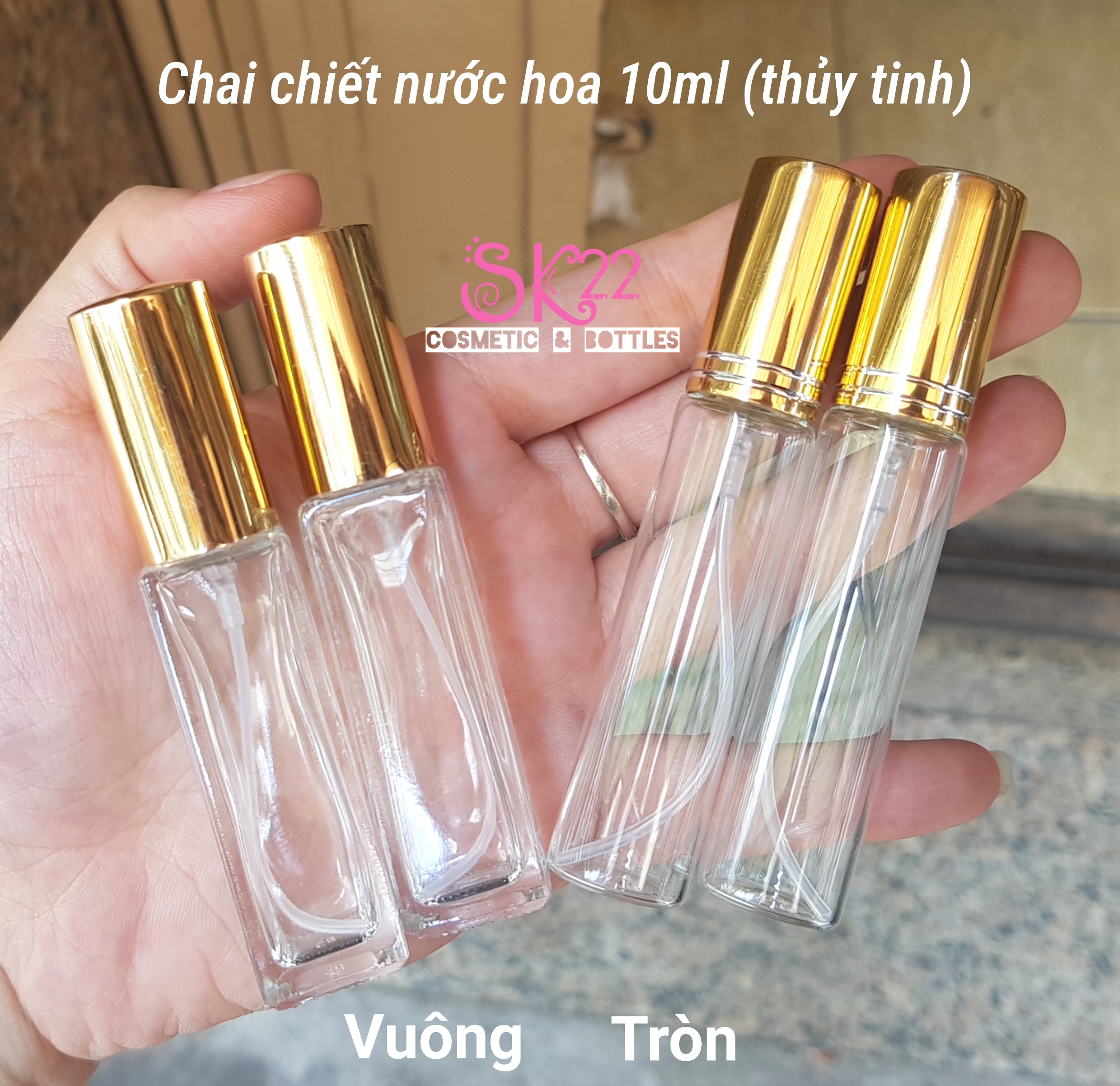 CHAI CHIẾT NƯỚC HOA 10ML/20ML VUÔNG/TRÒN
