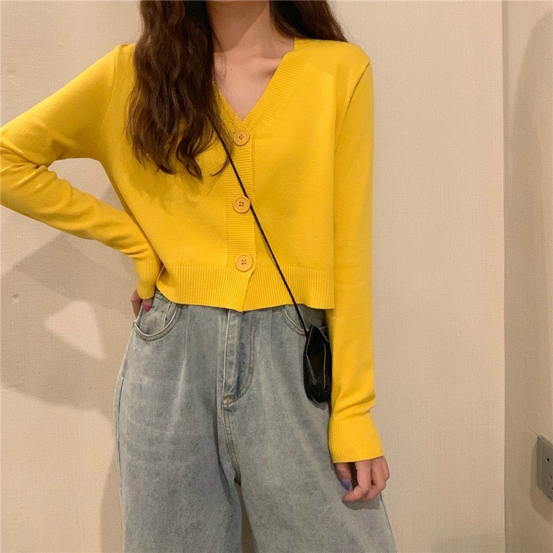Áo len cardigan 3 khuy siêu mềm đẹp