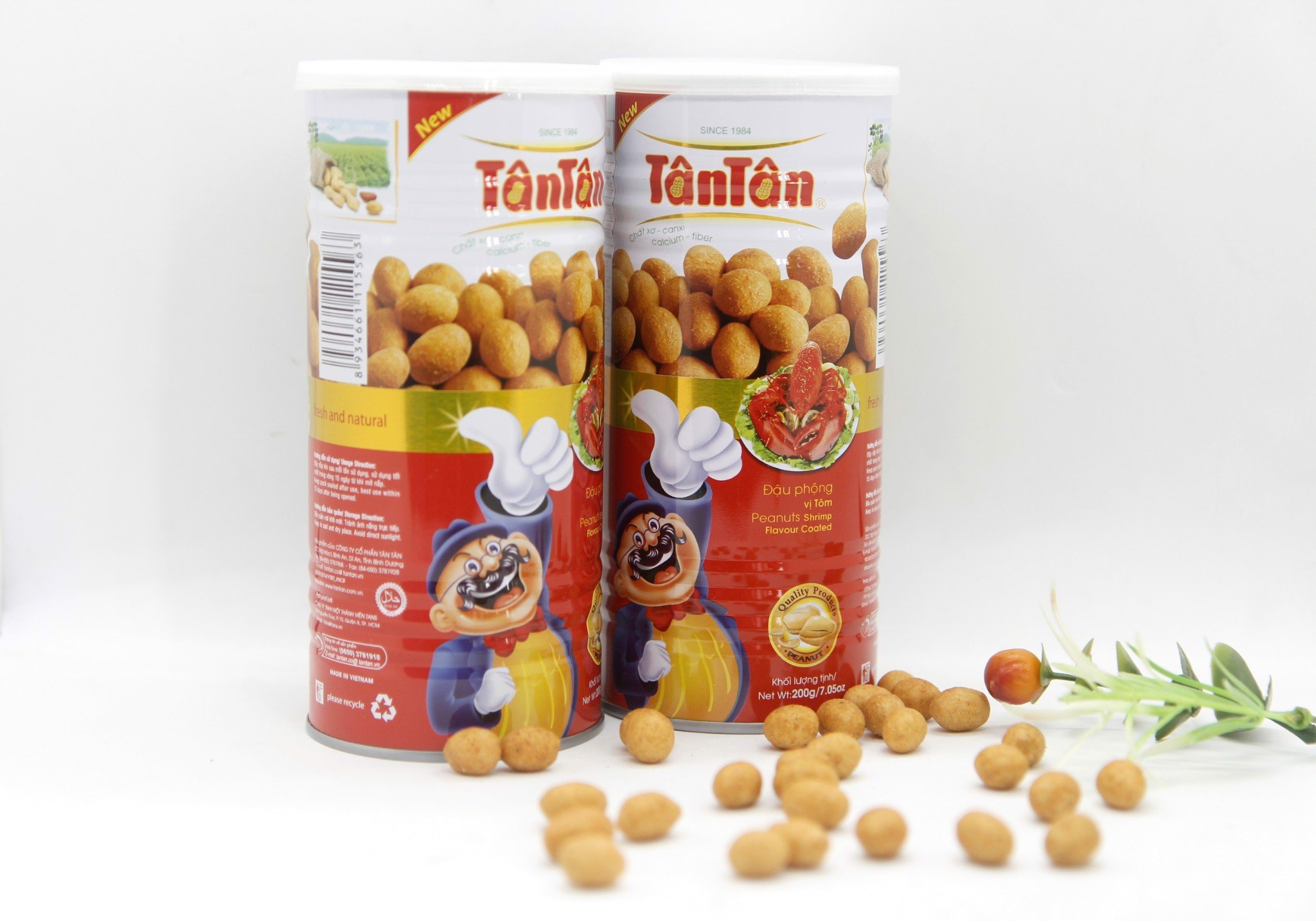 Đậu phộng vị tôm Tân Tân lon 200g