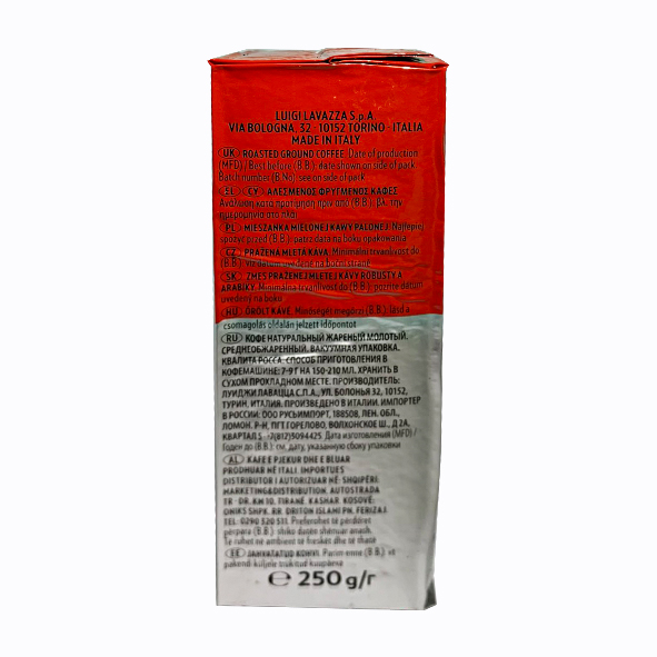 [HCM][HÀNG CHÍNH HÃNG] Cà Phê Qualità Rossa LAVAZZA - CÀ PHÊ BỘT Gói 250g