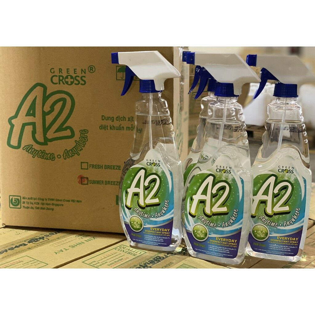 Dung dịch diệt khuẩn Green Cross A2 dạng xịt 500ml