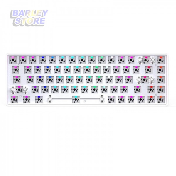 Bộ bàn phím cơ MK68 đèn RGB kết nối Bluetooth 2.4g có dây bố cục 68 phím tháo lắp nhanh với 3 chế độ