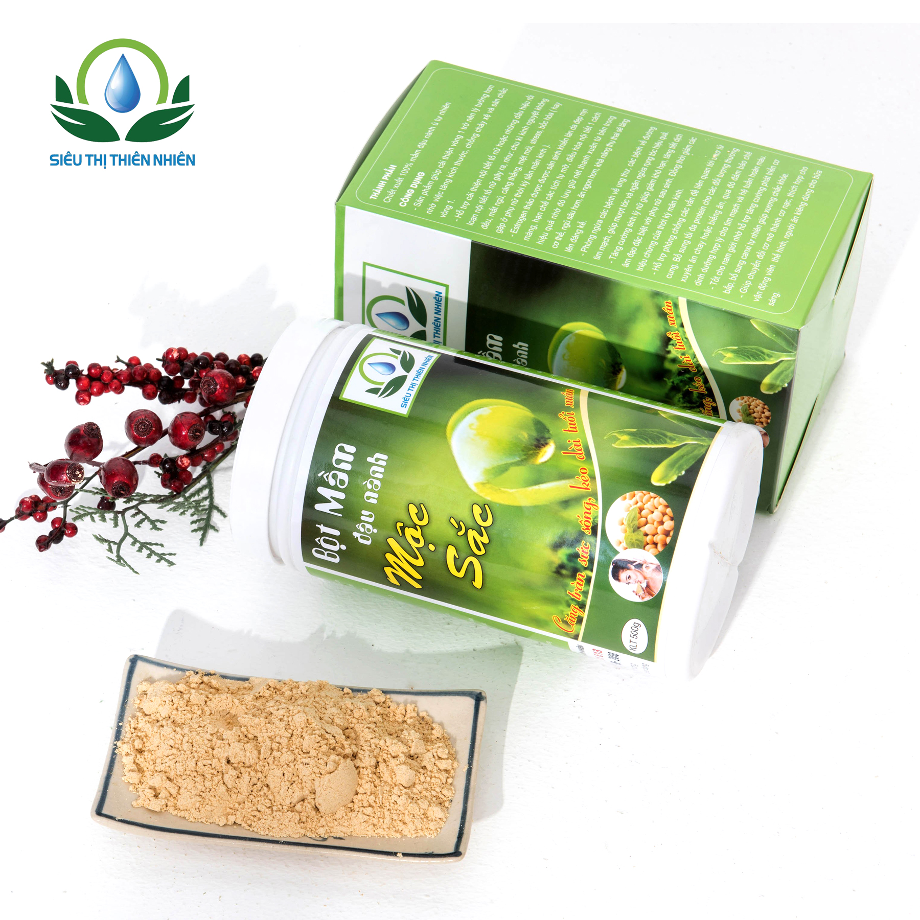 Bột mầm đậu nành Mộc Sắc hộp 500g